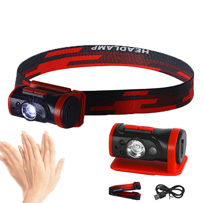 BIKIGHT Gesture Sensing Headband Waterproof Outdoor Headlight Fast Charge Head Light LED Night Fishing Lamp for Camping