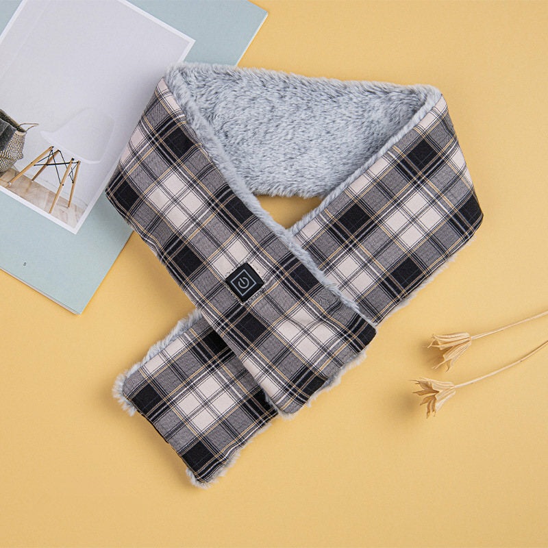 Heating Scarf USB Plugging In Electric Heated Scarf With Three-gear Temperature Control  Soft USB Heating Neck Wrap For Winter Cycling Camping Fishing