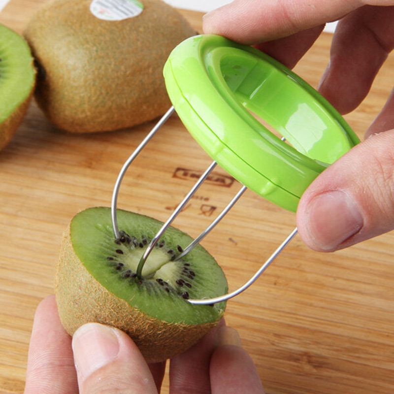 2 In 1 Vegetable Fruit Peeled Kiwi Cutter Device Digging Core Spiral Slicer Kitchen Peeler
