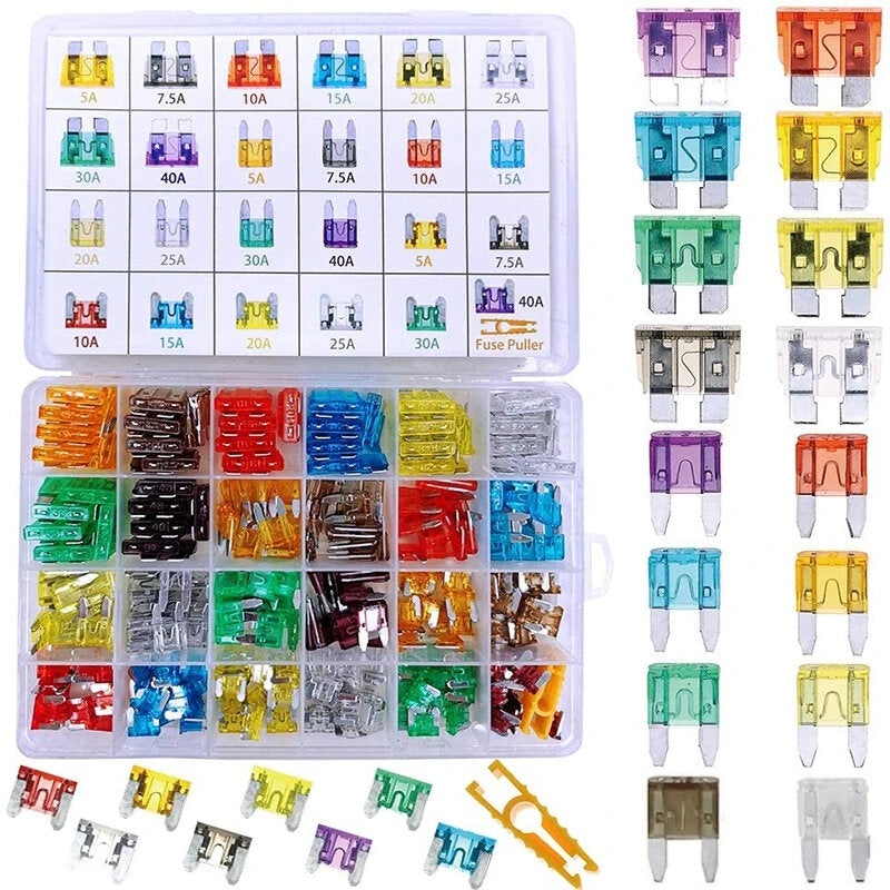 272pcs Automotive Car Fuses Kit Auto Blade Fuse Assortment Set Standard/Mini/Low Profile for Boat Truck SUV