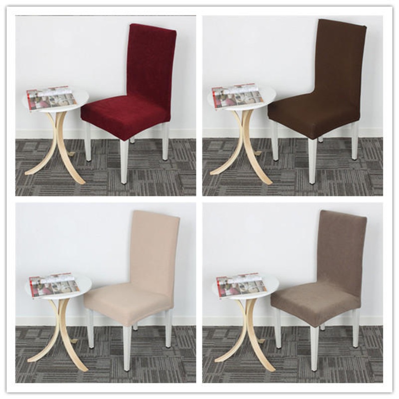 4 Colors Stretch Chair Cover Removable Washable Seat Protector Home Kitchen Decor