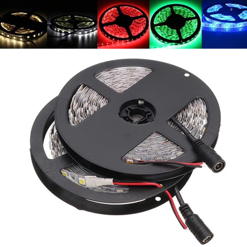 5M SMD5050 300LEDs Flexible Strip Tape Light Non-Waterproof with DC Connector DC24V