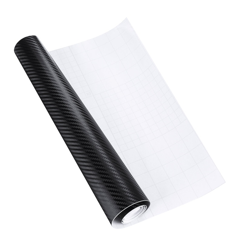 Audew 12” x 60” Black Car Foil Carbon Foil Sticker Vinyl Film Wrap 3D Bubble Free Air Release