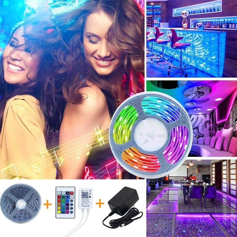 Bakeey 5M 10M IP66 5050 RGB WiFi APP Smart LED Strip Light with IR Remote Controller Work With Alexa Google  Christmas Decorations Clearance Christmas Lights