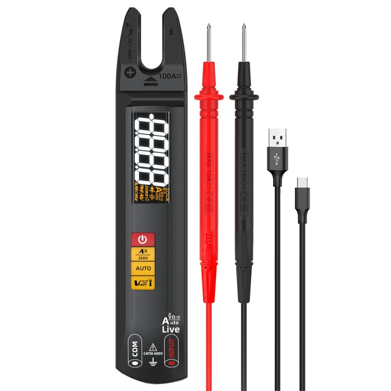 MUSTOOL U0 High Precision U-shaped Clamp Multimeter AC/DC Current Voltage Resistance Capacitance Frequency Analyzer Built-in Flashlight Non-contact Voltage Induction Auto Shutdown Compact Measuring Tool
