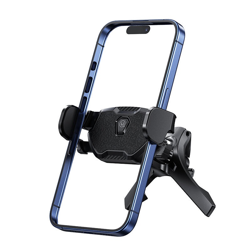 USAMS ZJ077 Mini Black Car Phone Holder Air Vent for 4.7-6.9inch Mobile Phone  One-button Locking 360 Sphere Mount Stand