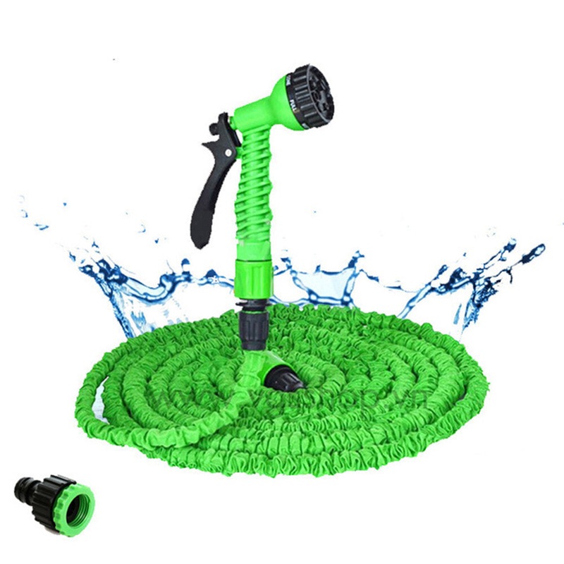 125-175FT US/EU Standard Expandable Magic Flexible Green Garden Water Hose Car Hose Pipe Connectors Plastic Hose Garden Watering Sets w/ Water Shower