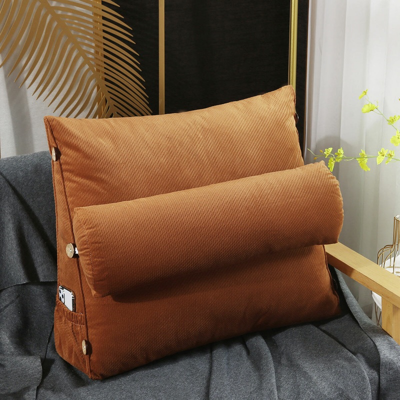 60cm Wedge Back Reading Pillow Rest Sleep Neck Sofa Bed Lumbar Office