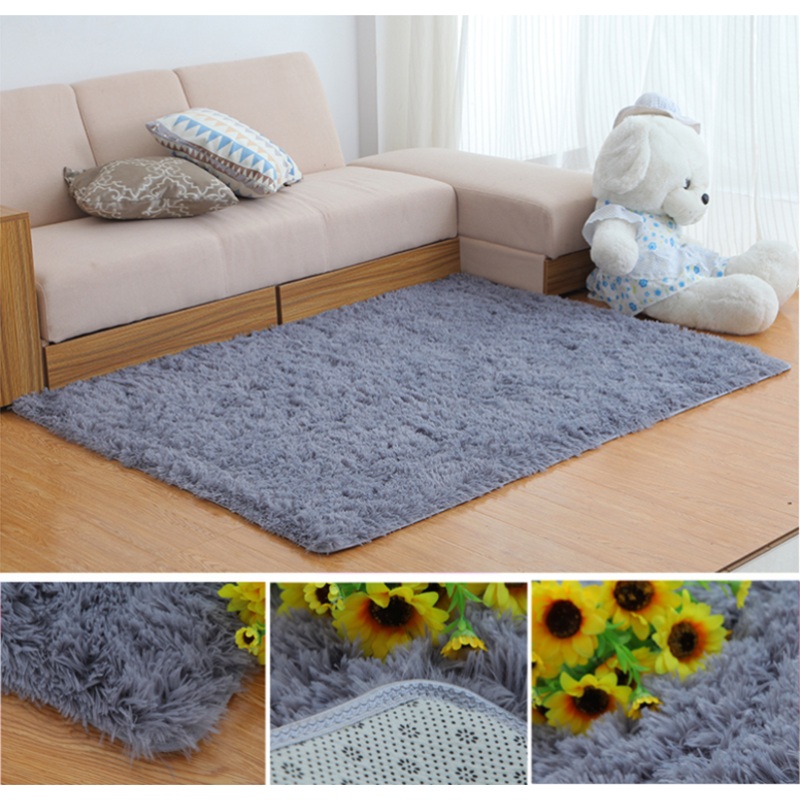 80x160cm Bedroom Living Room Soft Shaggy Anti Slip Carpet Absorbent Mat