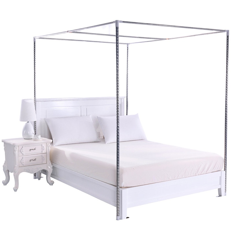 Stainless Steel Bed Mosquito Canopy Nets Bracket Support Frame Post Telescopic