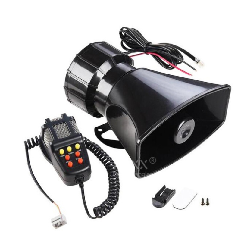 12V 60W 120dB 7 Tone Car Air Horn Alarm Emergency Police Siren With Mic