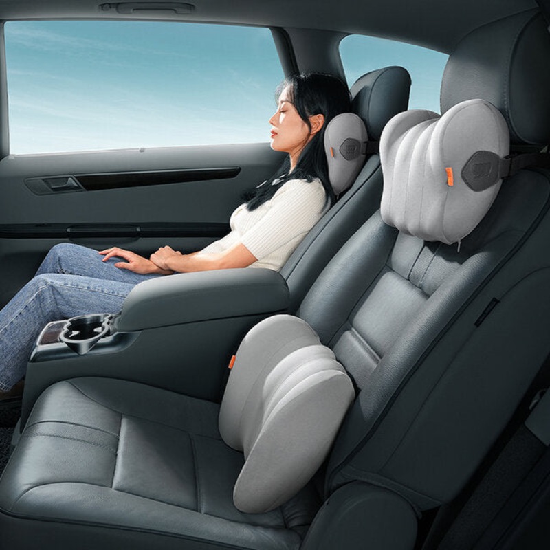 Baseus Car Waist Headrest Neck Pillow Support 3D Memory Foam Pain Relief Pleasant Driving Back Cushion for Home Office