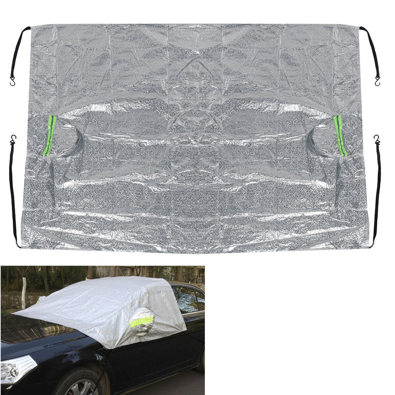 Car Half Windshield Dust Cover Car Clothes Front File Glass Sunscreen Heat Shield Frost Resistant Snow Shield Windscreen Protector