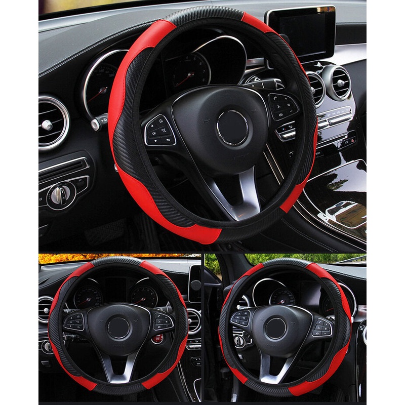 Car Steering Wheel Cover Anti Slip Universal 37-38cm Steering Decoration Accessories