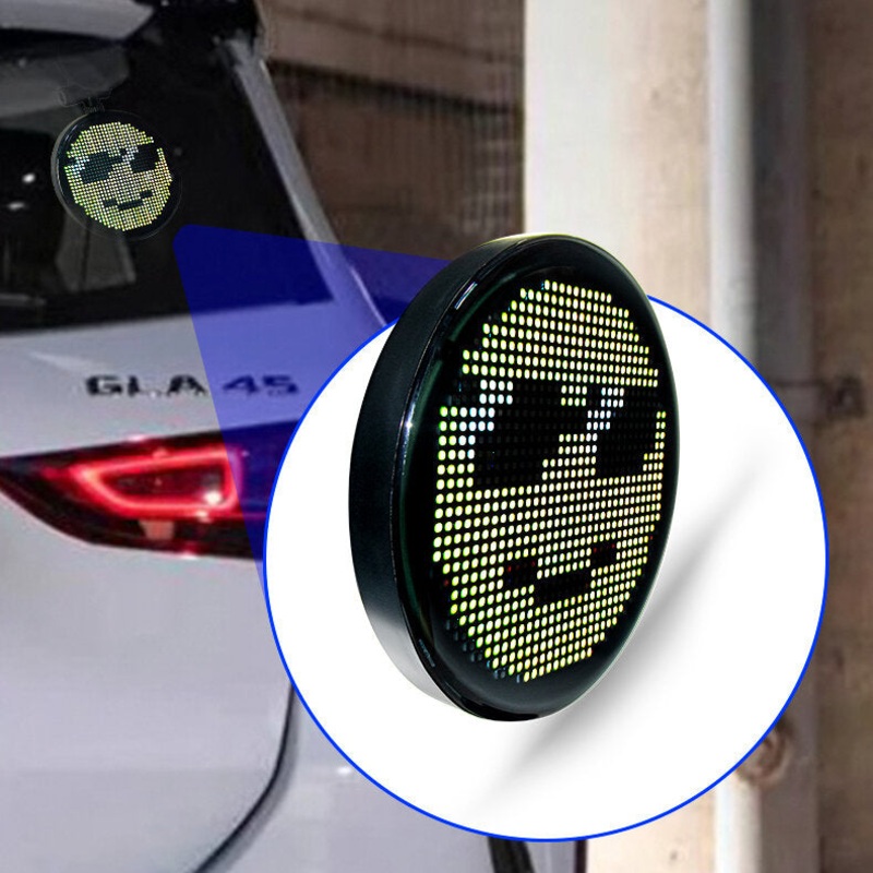 HI.GROOM Emoticons Car LED Screen Interaction bluetooth APP Control Text Picture GIF DIY Drawing