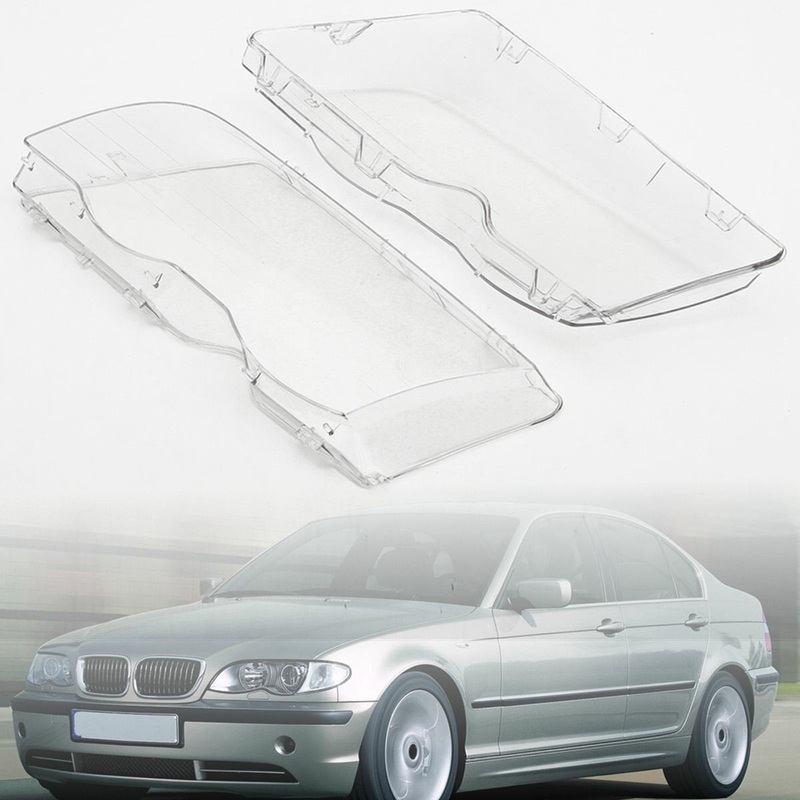Left Right Headlight Lens Cover For BMW E46 3 Series 323i 325i 328i 4DR 98-01