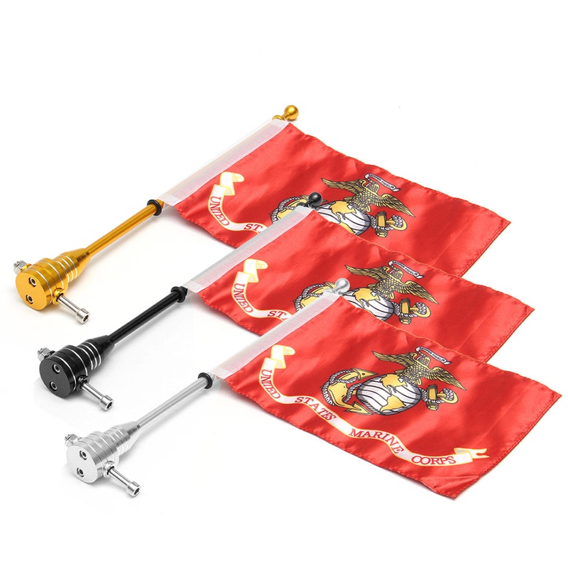 Universal Motorcycle Scooter Bike Rack Flag Pole Mount For Harley 7.28 x 10.82