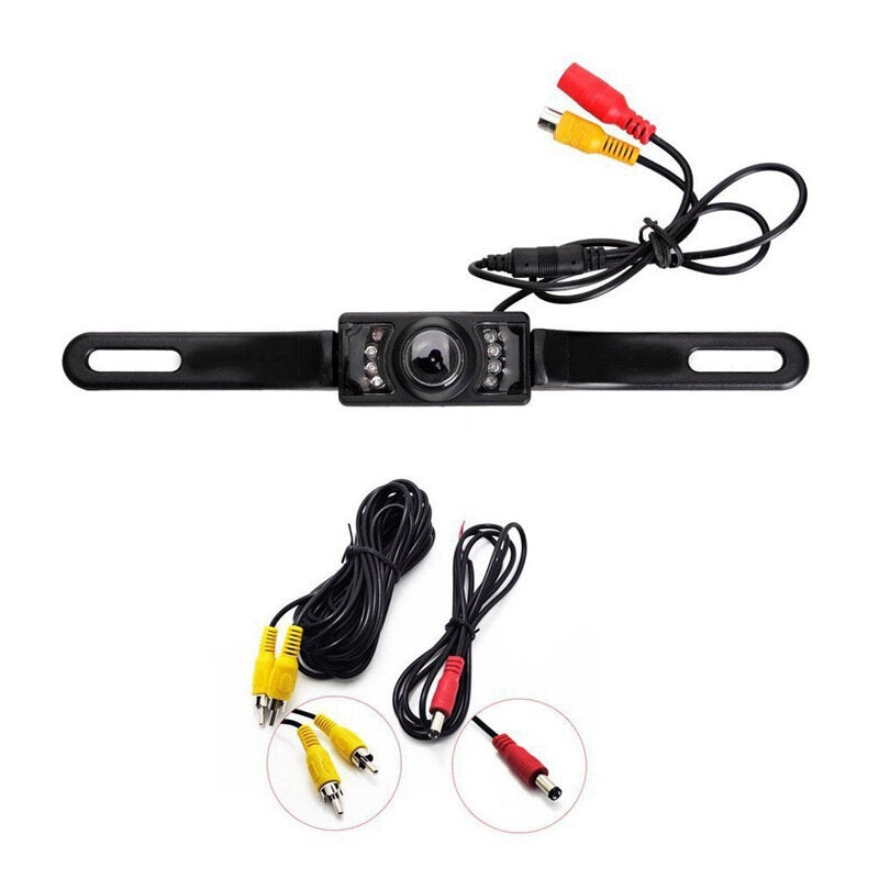 12V 170 Wide Angle Car Rear View Camera Reverse image European Long License Plate HD Cam