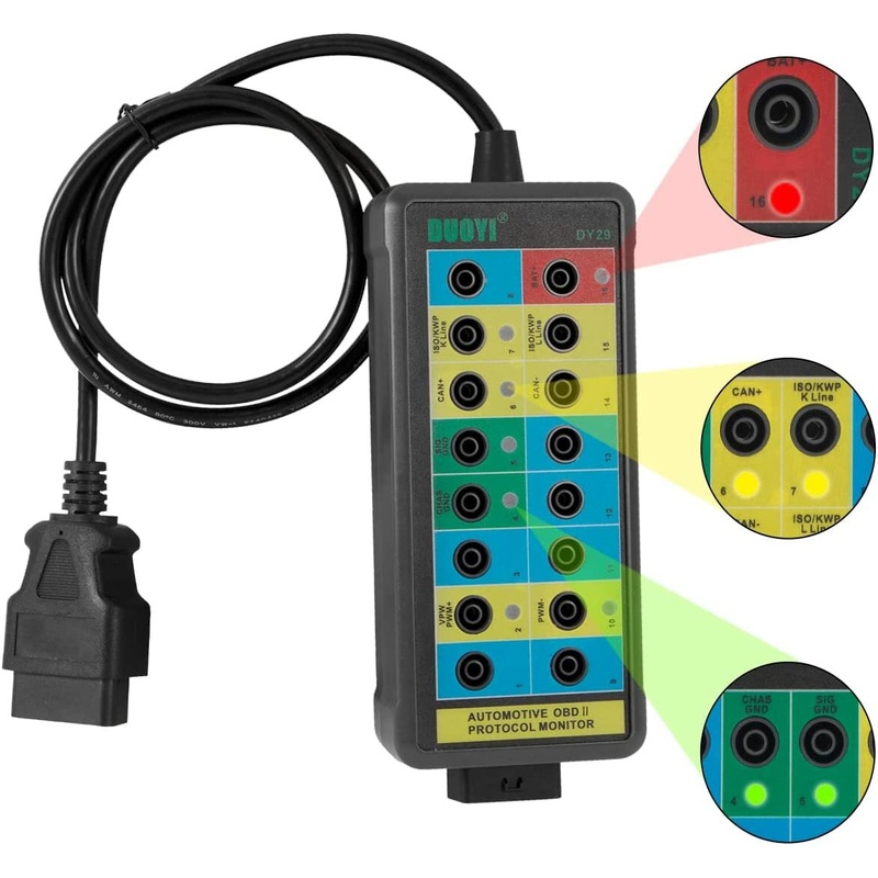 DY29 Automotive OBD Interface Diagnostic Protocol Detector Detects Diagnostic Signal Detector