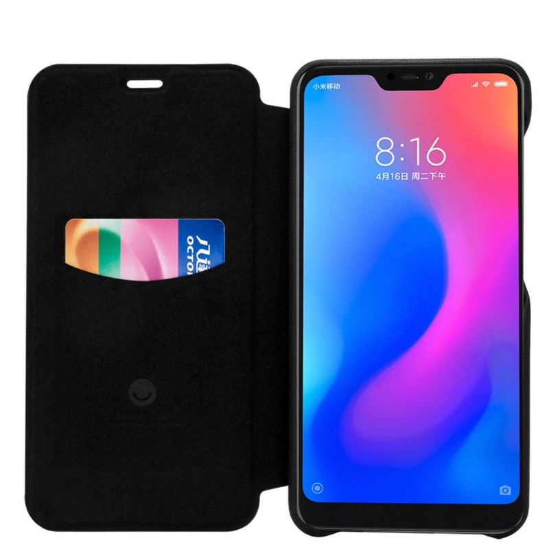 LENUO Filp Card Holder Soft Leather PU+PC Full Body Protective Case For Xiaomi Redmi Note 6 Pro
