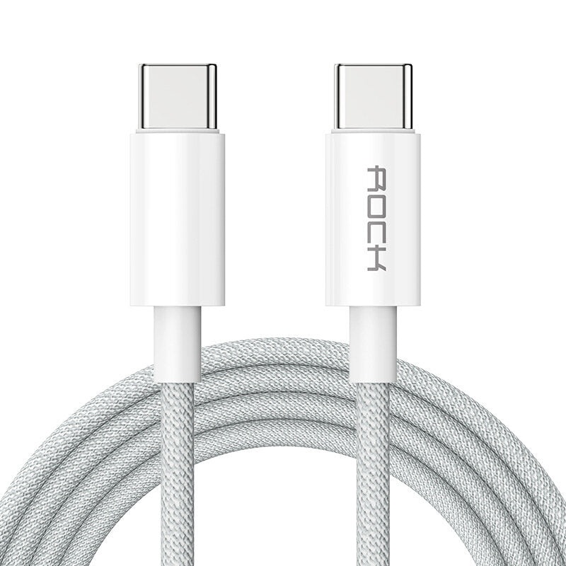 ROCK R6 PD100W Type-C to Type-C Cable PD/QC4+ Fast Charging Data Transmission Tinned Copper Core Line 1M/2M Long for Samsung Galaxy S22 for Huawei Mate50 for ViVo X90 for Switch for Xiaomi 13 for iPad mini 6