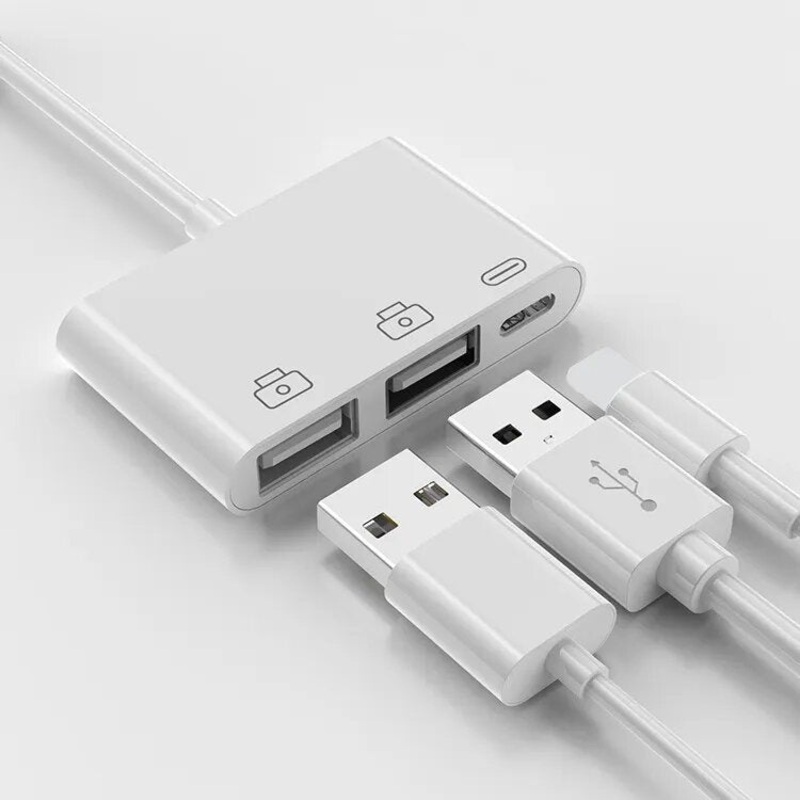 3 in 1 USB C to USB OTG Card Reader Adapter Flash Drive with Type C Charging Port Connect U Disk/Mouse/Keyboard for Type C Phone Adapter