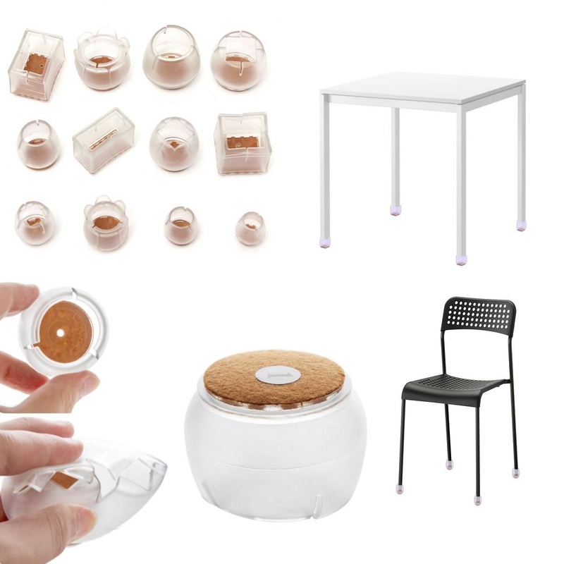 4Pcs Chair Leg Cap Silicon Rubber Feet Floor Protector Pad Furniture Wooden Table