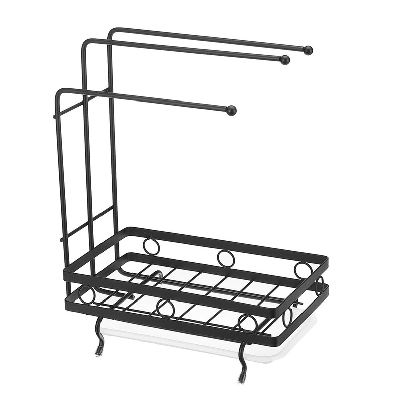 Drain Rack Kitchen Washroom Shelf Sink Organiser Stand Rag Sponge Storage