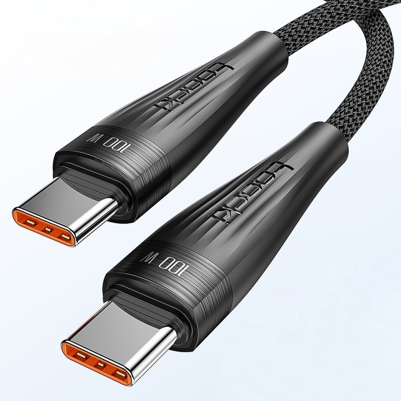 Toocki PD 100W Type-C to Type-C Cable Fast Charging Data Transmission Copper Core Line 1M/2M Long For Samsung Galaxy S22 S22 Ultra Galaxy Z Flip 4 For Xiaomi Mi 12T Redmi Note 12 Huawei P50
