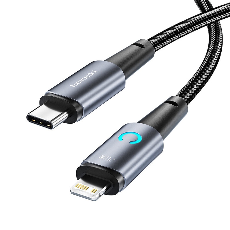 Toocki TQ-X02 PD20W Type-C to iP Cable Fast Charging Data Transmission Thick Copper Plated Core Line 1M/2M Long for iPhone12 13 14 Pro Max for iPad for MacBook