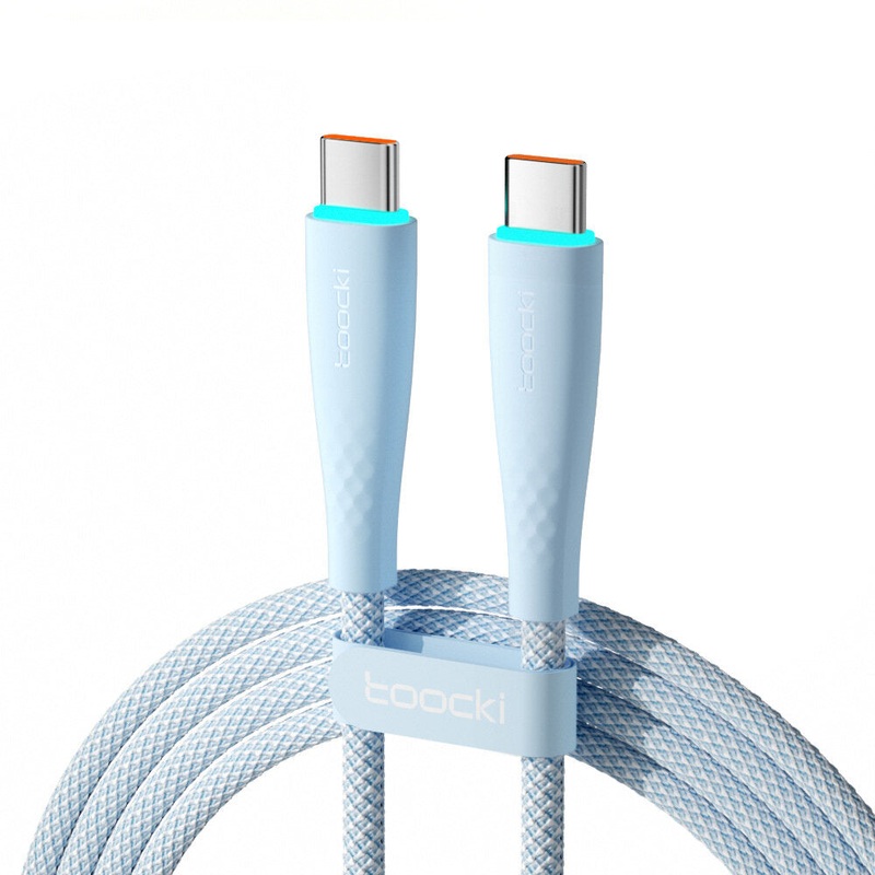 Toocki TQ-X14 PD100W Type-C to Type-C Cable Fast Charging Data Transmission Copper Tinned Core Line 1M/2M Long for Xiaomi 13Pro for Huawei Mate 50 for Samsung Galaxy S22 for Huawei MateBook X Pro for Dell XPS13