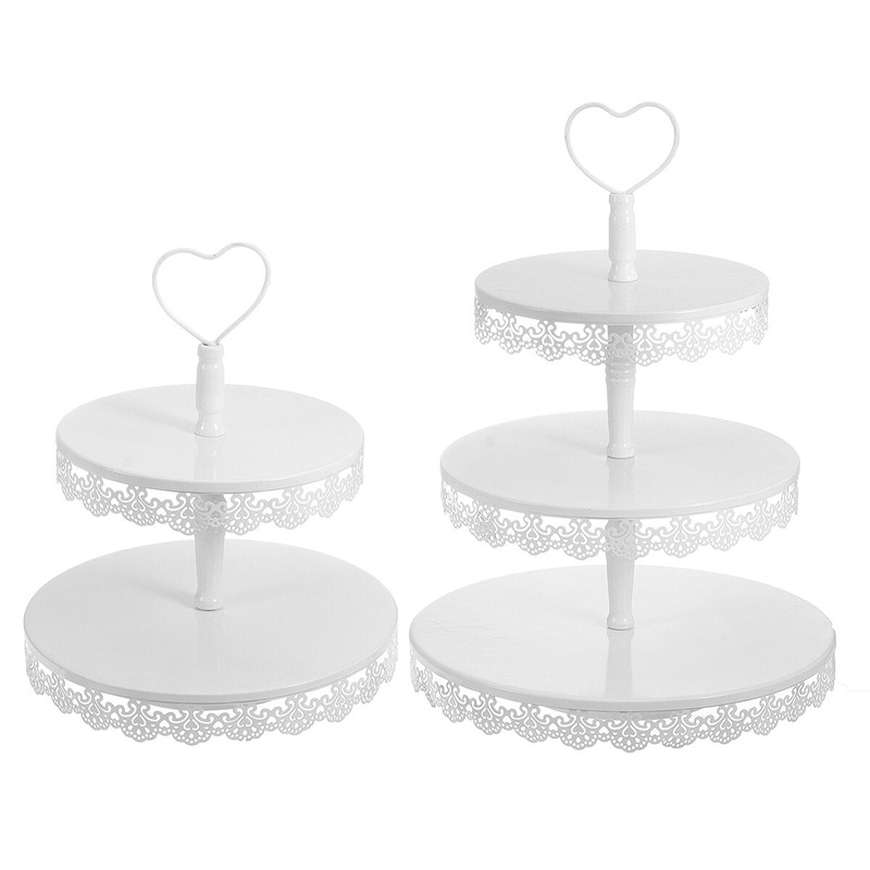 2/3-Tier Cupcake Stand Cake Afternoon Tea Display Party Wedding Plates Tableware