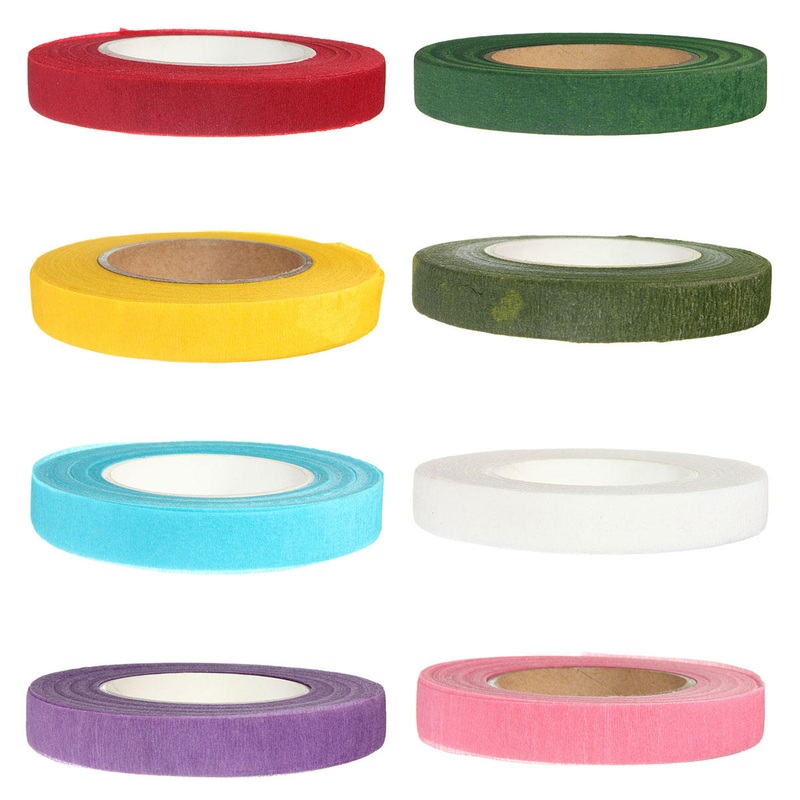 27m Florist Floristry Floral Stem Flower Tape Colour Corsages Craft 12mm