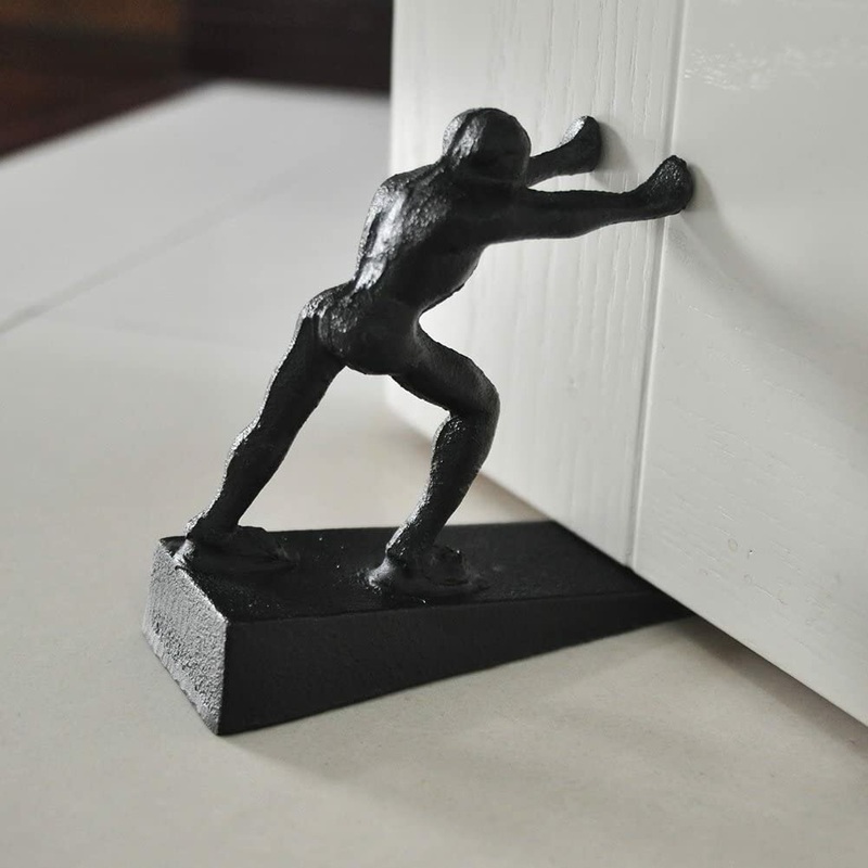 Cast Iron Door Stop Decorative Rustic Door Stopper Stop For Home Bedroom Bath and Exterior Doors