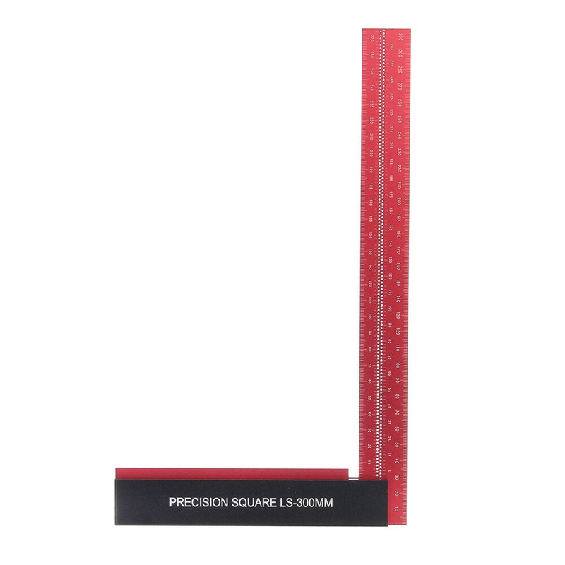 ENJOYWOOD Signature Precision Square Right Angle Ruler 300mm Guaranteed T Speed Measurements Ruler for Measuring and Marking Woodworking Carpenters Aluminum Alloy Framing Professional Carpentry Use
