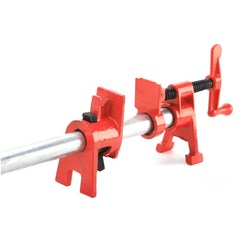 Heavy Duty 1/2 3/4 Wood Gluing Pipe Clamp Fixture Quick Release Cast Iron Pipe Clamp for for Woodworking / Carpentry / Home Improvement / DIY Projects