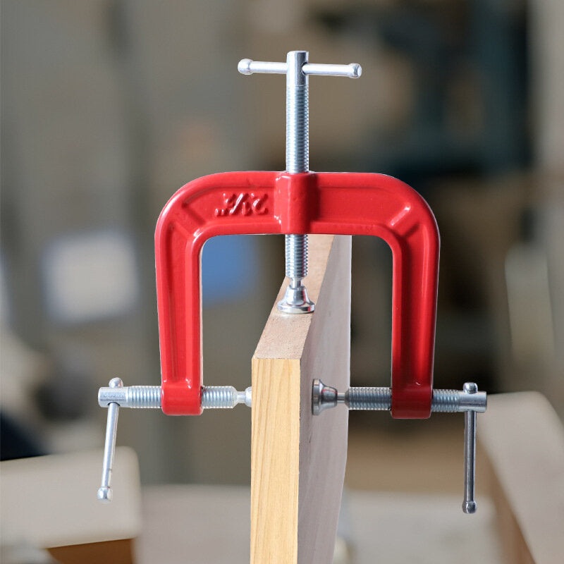 Industrial G Clamp Three Way Clamping Spiral Advance Design Milled Cast Iron High Strength For Machine Processing Furniture Making Marble Glasswork