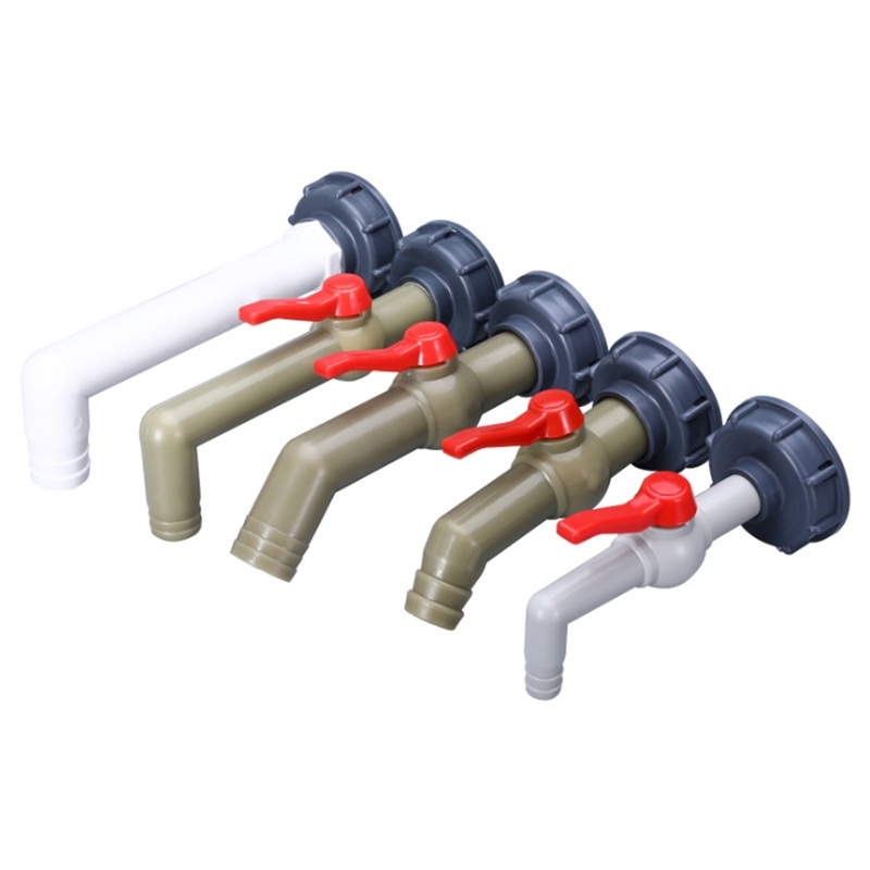 Plastic IBC Tank Adapter S60X6 Garden Hose Faucet Connector Water Tank Hose Replacement Connector Fitting 1/2 3/4 1 Style A