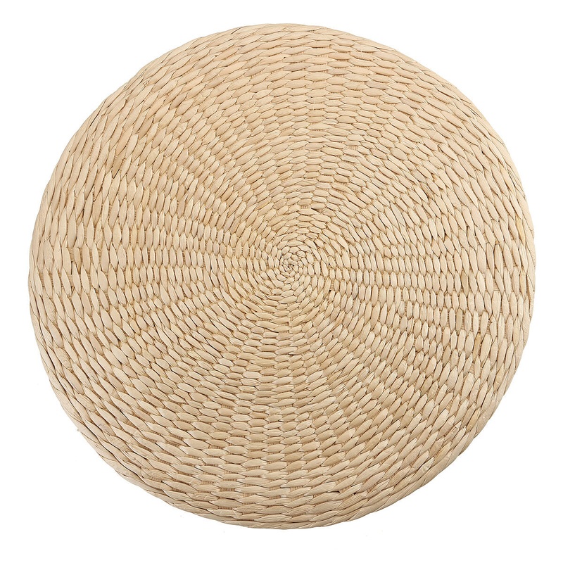 Round Pouf Tatami Seat Cushion 40/45/50CM Chair Floor Sit Mat Meditation Soft Yoga Seat Mat Natural Straw Home Garden Patio Restaurant Seat