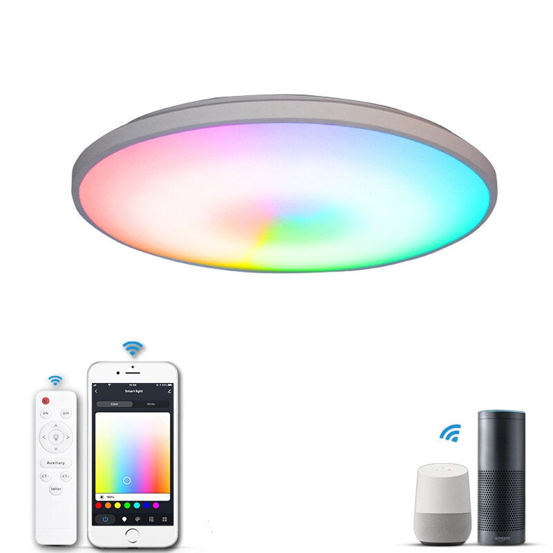 100V~260V 30W RGBCW Wifi Smart Ceiling Light Remote Control APP Control Works With Alexa Google Assistant