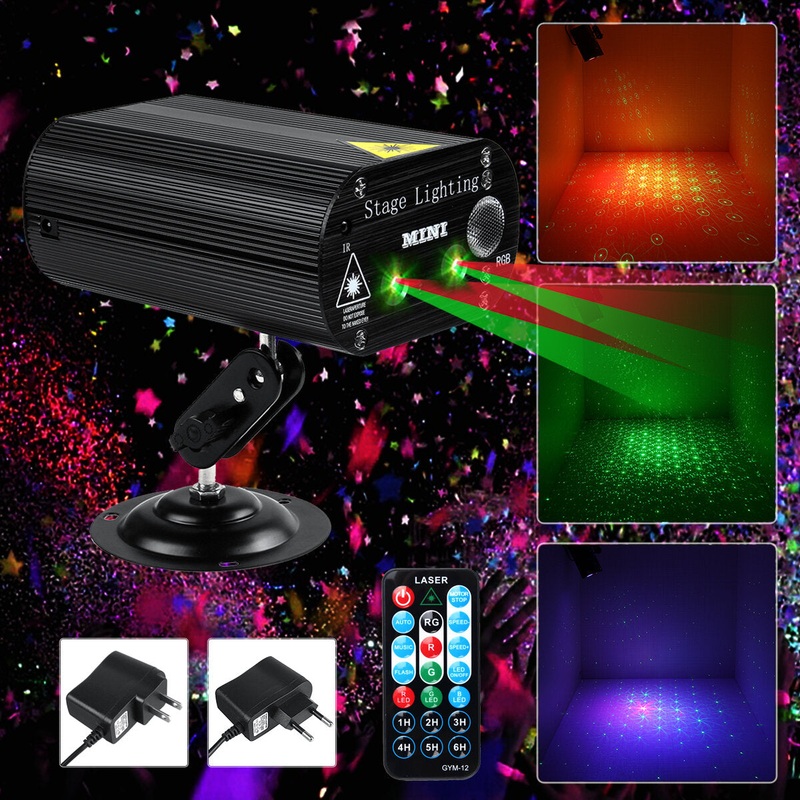 100W RGB Party Lights DJ Disco Strobe Lamp LED Stage Light Effect Projector Sound Control