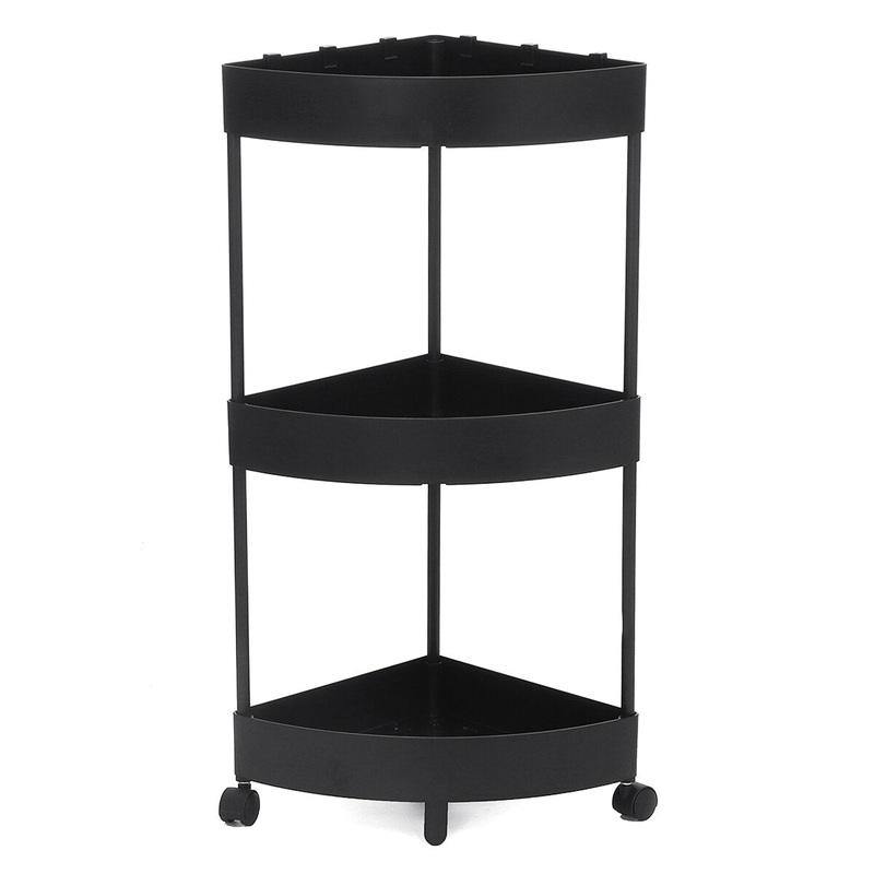 3/4/5 Tier Home Kitchen Trolley Rack Holder Rolling Cart Storage Shelf Organizer