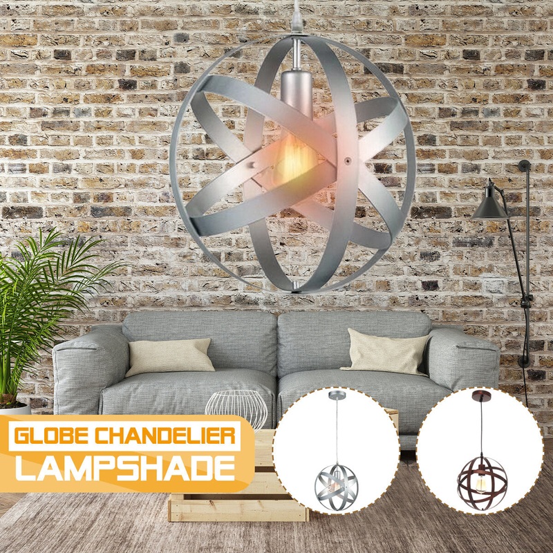 E26 AC110V 60W Vintage Globe Iron Pendant Lamp Kitchen Dining Restaurant Ceiling Fixture Decor