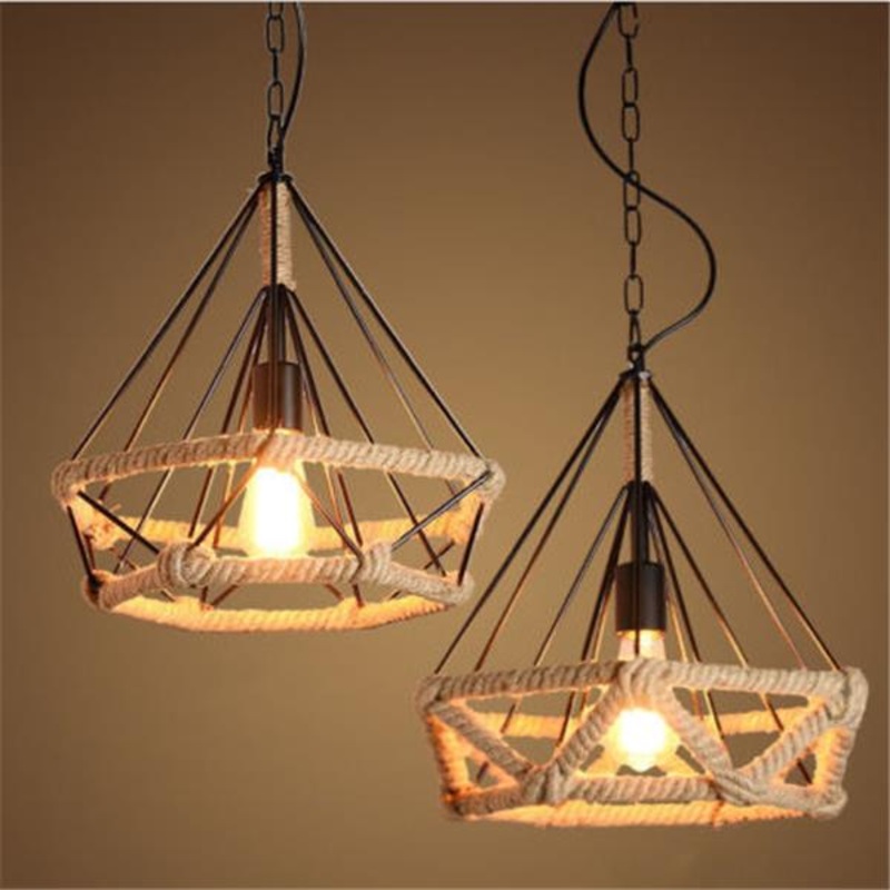 E27 Industrial Retro Loft Ceiling Light Chandelier Pendant Lamp for Bedroom Restaurant Corridor