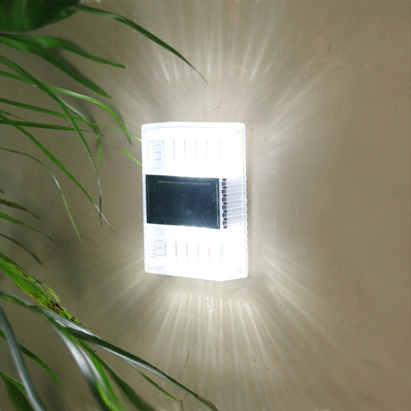LED Solar Wall Light Outdoor Waterproof Solar Lamp Fence Deck Path Garden Patio Pathway Stairs Gardne Lights