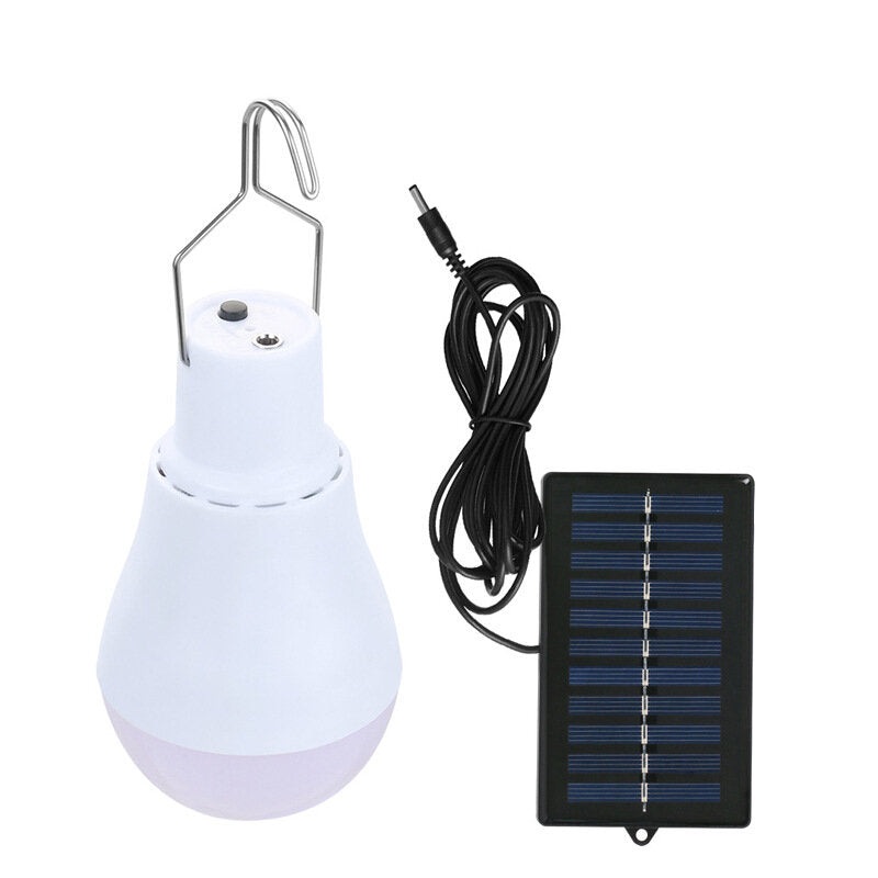 Portable Solar Powered LED Bulb 110LM Energy Saving Light For Outdoor Camping Hiking Fishing Tent Emergency Lighting