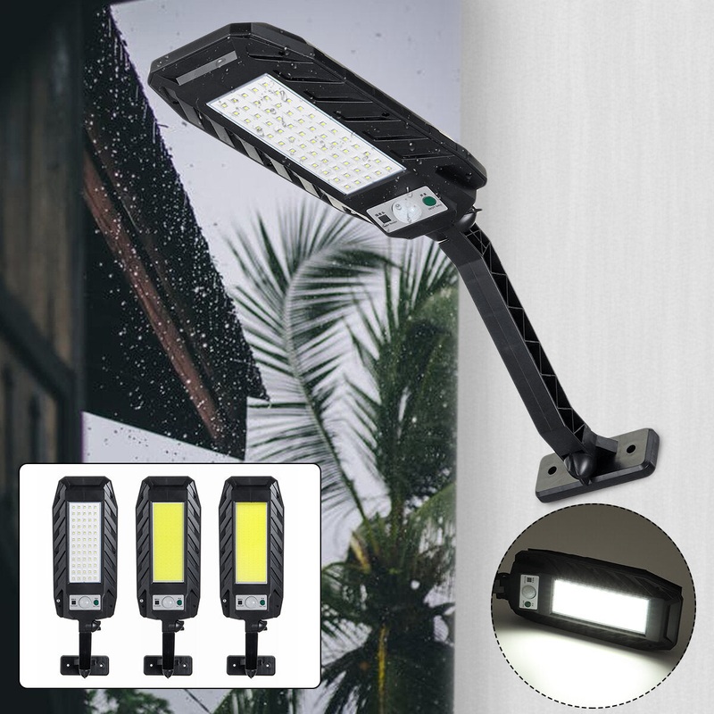 Solar Street Lights 60/120/180 COB Motion Sensor Night Lighting Waterproof IP65 Path Outdoor Garden Wall Lamp