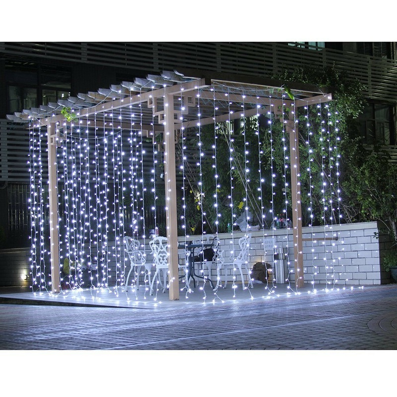 Solmore European Regulatory 10x3M 1000LED Boxed Curtain Lights 220V IP65 Waterproof Level IP44 Lamp Beads