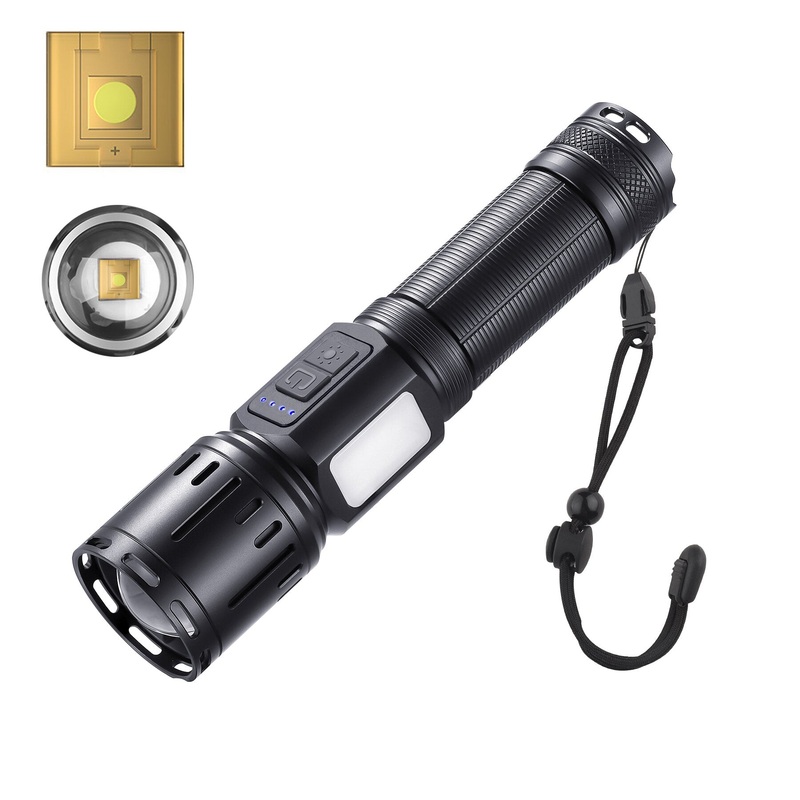 X88 2-in-1 800LM 10W Strong Floodlight Long Distance Throwing Spotlight Waterproof LED Search Flashlight Tactical Torch