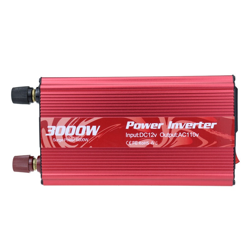 3000W Modified Sine Wave Inverter – Reliable Power for RVs and Boats with Overload Protection and USB Output Red